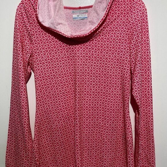 Columbia Women's Red White Omni-Wick Advanced Evaporation Hoodie Size Small - Picture 1 of 9
